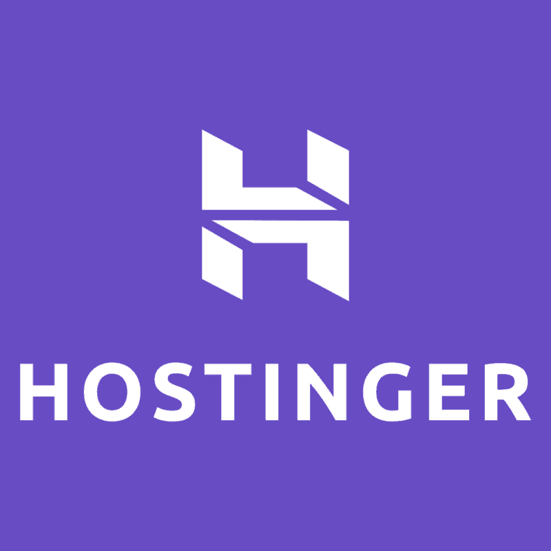 Logotipo de la compañía proveedora de hosting Hostinger